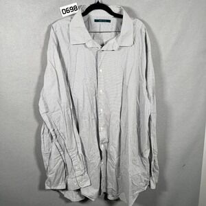 Perry Ellis Shirt Mens White Black Geometric Button Up Casual Everyday Wear